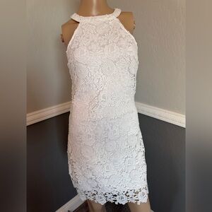 Lulu's White Halter Sheath Dress for Weddings